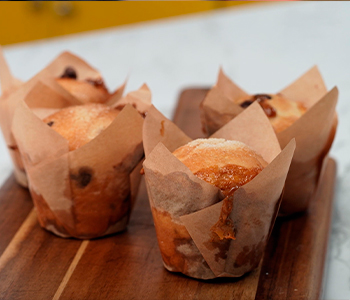 Muffins de chocolate y dulce de leche