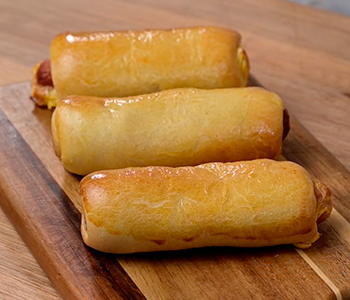 Pan relleno de hot dog
