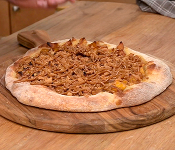 Pizza de dulce de leche
