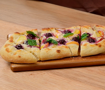 Pizza de queso mascarpone